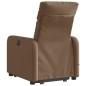 vidaXL Massagesessel mit Aufstehhilfe Braun Stoff vidaXL Massagesessel mit Aufstehhilfe Braun Stoff