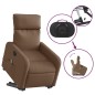 vidaXL Massagesessel mit Aufstehhilfe Braun Stoff vidaXL Massagesessel mit Aufstehhilfe Braun Stoff