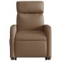 vidaXL Massagesessel mit Aufstehhilfe Braun Stoff vidaXL Massagesessel mit Aufstehhilfe Braun Stoff