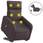 vidaXL Elektrischer Massagesessel mit Aufstehhilfe Dunkelbraun Stoff vidaXL Elektrischer Massagesessel mit Aufstehhilfe Dunkelbraun Stoff