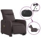 vidaXL Elektrischer Massagesessel mit Aufstehhilfe Dunkelbraun Stoff vidaXL Elektrischer Massagesessel mit Aufstehhilfe Dunkelbraun Stoff