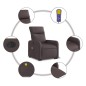 vidaXL Elektrischer Massagesessel mit Aufstehhilfe Dunkelbraun Stoff vidaXL Elektrischer Massagesessel mit Aufstehhilfe Dunkelbraun Stoff