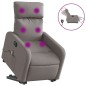 vidaXL Elektrischer Massagesessel mit Aufstehhilfe Taupe Stoff vidaXL Elektrischer Massagesessel mit Aufstehhilfe Taupe Stoff