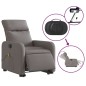 vidaXL Elektrischer Massagesessel mit Aufstehhilfe Taupe Stoff vidaXL Elektrischer Massagesessel mit Aufstehhilfe Taupe Stoff