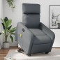 vidaXL Massagesessel mit Aufstehhilfe Grau Kunstleder vidaXL Massagesessel mit Aufstehhilfe Grau Kunstleder