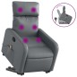 vidaXL Massagesessel mit Aufstehhilfe Grau Kunstleder vidaXL Massagesessel mit Aufstehhilfe Grau Kunstleder