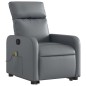 vidaXL Massagesessel mit Aufstehhilfe Grau Kunstleder vidaXL Massagesessel mit Aufstehhilfe Grau Kunstleder