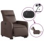 vidaXL Relaxsessel mit Aufstehhilfe Elektrisch Braun Kunstleder vidaXL Relaxsessel mit Aufstehhilfe Elektrisch Braun Kunstleder