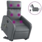 vidaXL Massagesessel mit Aufstehhilfe Elektrisch Grau Kunstleder vidaXL Massagesessel mit Aufstehhilfe Elektrisch Grau Kunstleder
