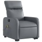 vidaXL Massagesessel mit Aufstehhilfe Elektrisch Grau Kunstleder vidaXL Massagesessel mit Aufstehhilfe Elektrisch Grau Kunstleder