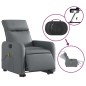 vidaXL Massagesessel mit Aufstehhilfe Elektrisch Grau Kunstleder vidaXL Massagesessel mit Aufstehhilfe Elektrisch Grau Kunstleder