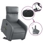 vidaXL Massagesessel mit Aufstehhilfe Elektrisch Grau Kunstleder vidaXL Massagesessel mit Aufstehhilfe Elektrisch Grau Kunstleder