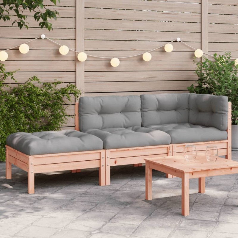 vidaXL Gartensofa mit Kissen und Hocker 2-Sitzer vidaXL Gartensofa mit Kissen und Hocker 2-Sitzer