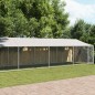 vidaXL Hundezwinger mit Dach und Tür Grau 10x2x2 m Verzinkter Stahl vidaXL Hundezwinger mit Dach und Tür Grau 10x2x2 m Verzinkter Stahl