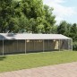vidaXL Hundezwinger mit Dach und Tür Grau 10x2x2 m Verzinkter Stahl vidaXL Hundezwinger mit Dach und Tür Grau 10x2x2 m Verzinkter Stahl
