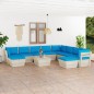 11-tlg. Garten-Sofagarnitur aus Paletten mit Kissen Fichtenholz 11-tlg. Garten-Sofagarnitur aus Paletten mit Kissen Fichtenholz