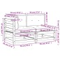 vidaXL Gartensofa mit Kissen 2-Sitzer Massivholz Douglasie vidaXL Gartensofa mit Kissen 2-Sitzer Massivholz Douglasie