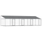 vidaXL Hundezwinger mit Dach und Türen Grau 8x2x2 m Verzinkter Stahl vidaXL Hundezwinger mit Dach und Türen Grau 8x2x2 m Verzinkter Stahl