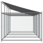vidaXL Hundezwinger mit Dach und Türen Grau 8x2x2 m Verzinkter Stahl vidaXL Hundezwinger mit Dach und Türen Grau 8x2x2 m Verzinkter Stahl