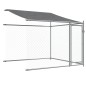 vidaXL Hundezwinger mit Dach und Türen Grau 8x2x2 m Verzinkter Stahl vidaXL Hundezwinger mit Dach und Türen Grau 8x2x2 m Verzinkter Stahl