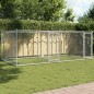 vidaXL Hundezwinger mit Türen Grau 4x2x1,5 m Verzinkter Stahl vidaXL Hundezwinger mit Türen Grau 4x2x1,5 m Verzinkter Stahl