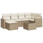 vidaXL 7-tlg. Garten-Sofagarnitur mit Kissen Beige Poly Rattan vidaXL 7-tlg. Garten-Sofagarnitur mit Kissen Beige Poly Rattan