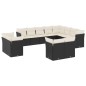 vidaXL 12-tlg. Garten-Sofagarnitur mit Kissen Schwarz Poly Rattan vidaXL 12-tlg. Garten-Sofagarnitur mit Kissen Schwarz Poly Rattan