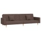 vidaXL Schlafsofa 2-Sitzer mit 2 Kissen Taupe Stoff vidaXL Schlafsofa 2-Sitzer mit 2 Kissen Taupe Stoff