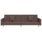 vidaXL Schlafsofa 2-Sitzer mit 2 Kissen Taupe Stoff vidaXL Schlafsofa 2-Sitzer mit 2 Kissen Taupe Stoff