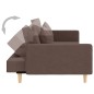 vidaXL Schlafsofa 2-Sitzer mit 2 Kissen Taupe Stoff vidaXL Schlafsofa 2-Sitzer mit 2 Kissen Taupe Stoff