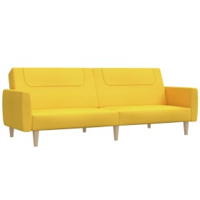 vidaXL Schlafsofa 2-Sitzer Gelb Stoff