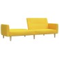 vidaXL Schlafsofa 2-Sitzer Gelb Stoff vidaXL Schlafsofa 2-Sitzer Gelb Stoff