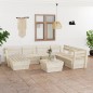 vidaXL 8-tlg. Garten-Paletten-Lounge-Set Imprägniertes Fichtenholz vidaXL 8-tlg. Garten-Paletten-Lounge-Set Imprägniertes Fichtenholz