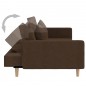 vidaXL Schlafsofa 2-Sitzer mit 2 Kissen Braun Stoff vidaXL Schlafsofa 2-Sitzer mit 2 Kissen Braun Stoff