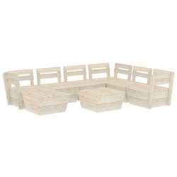 vidaXL 8-tlg. Garten-Paletten-Lounge-Set Imprägniertes Fichtenholz