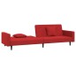 vidaXL Schlafsofa 2-Sitzer mit 2 Kissen Weinrot Samt vidaXL Schlafsofa 2-Sitzer mit 2 Kissen Weinrot Samt