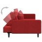vidaXL Schlafsofa 2-Sitzer mit 2 Kissen Weinrot Samt vidaXL Schlafsofa 2-Sitzer mit 2 Kissen Weinrot Samt