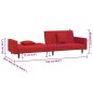 vidaXL Schlafsofa 2-Sitzer mit 2 Kissen Weinrot Samt vidaXL Schlafsofa 2-Sitzer mit 2 Kissen Weinrot Samt