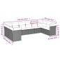 vidaXL 10-tlg. Garten-Sofagarnitur mit Kissen Schwarz Poly Rattan vidaXL 10-tlg. Garten-Sofagarnitur mit Kissen Schwarz Poly Rattan
