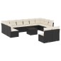 vidaXL 13-tlg. Garten-Sofagarnitur mit Kissen Schwarz Poly Rattan vidaXL 13-tlg. Garten-Sofagarnitur mit Kissen Schwarz Poly Rattan