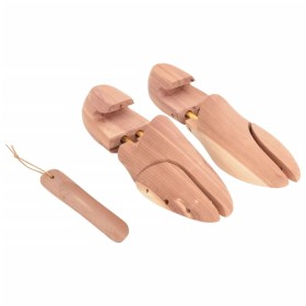 vidaXL Schuhspanner mit Schuhlöffel EU 38-39 Massivholz Zeder
