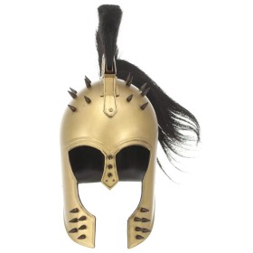 vidaXL Griechischer Krieger-Helm Antik Replik für LARP Messing Stahl