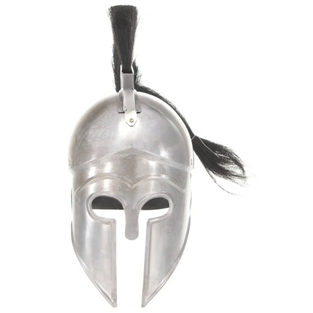 vidaXL Griechischer Krieger-Helm Antik Replik für LARP Silbern Stahl 