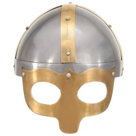 vidaXL Wikinger-Helm Antik Replik LARP Silbern Stahl 