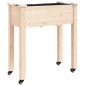 vidaXL Pflanzkübel mit Einsatz und Rollen 71x37x80 cm Massivholz Tanne vidaXL Pflanzkübel mit Einsatz und Rollen 71x37x80 cm Massivholz Tanne