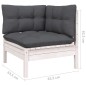 vidaXL 13-tlg. Garten-Lounge-Set mit Kissen Weiß Massivholz Kiefer vidaXL 13-tlg. Garten-Lounge-Set mit Kissen Weiß Massivholz Kiefer