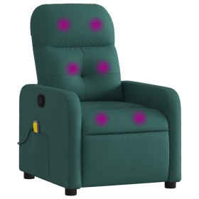 vidaXL Massagesessel Dunkelgrün Stoff