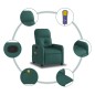 vidaXL Massagesessel Dunkelgrün Stoff vidaXL Massagesessel Dunkelgrün Stoff