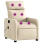 vidaXL Massagesessel Creme Stoff vidaXL Massagesessel Creme Stoff