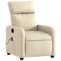 vidaXL Massagesessel Creme Stoff vidaXL Massagesessel Creme Stoff